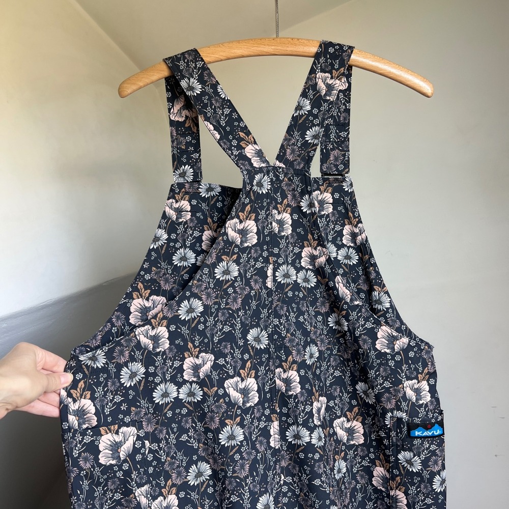 KAVU San Blas Overalls Large Quiet Wildflowers Floral Hiking Jumpsuit Quick Dry - Picture 4 of 8